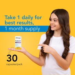 Rising Risaquad-2 capsules close-up emphasizing dosage for gut health.