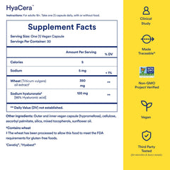 Ritual HyaCera packaging box opened to show ingredients and labels.