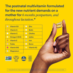 Ritual Postnatal Multivitamin capsules close-up for easy daily intake.