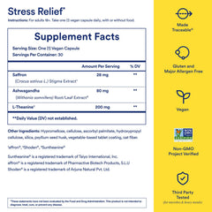 Ritual Suntheanine L-Theanine capsule supports quick stress response.