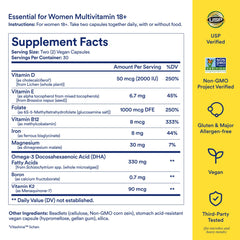 Ritual Women Multivitamin bottle pour demonstrates easy daily use