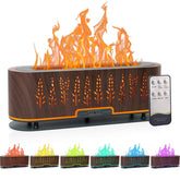 Rivola flame diffuser with warm wheat finish creates cozy home ambiance.