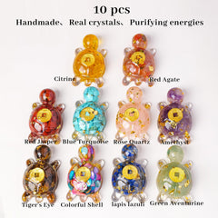 RJINGSHI crystal turtle aura soothing the eyes and energizing space