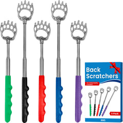 RMS 5-pack bear claw back scratcher black extends reach to difficult spots