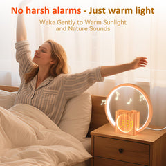 Rohent Sunrise Alarm Clock displays twelve color options for ambience customization.