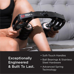 ROLL Recovery R8 Plus in-use on legs demonstrates myofascial release and muscle relaxation