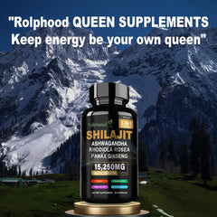 Rolphood Ashwagandha capsules demonstrate the blend in a single bottle