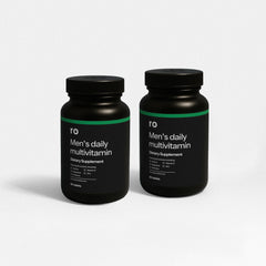 Roman RO Daily Multivitamin for Men bottle-front view supports daily energy and routine for active men