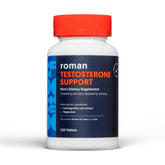ROMAN Ro Testosterone Support bottle on shelf supports daily vitality