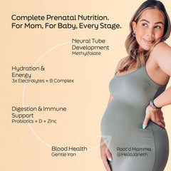 Root'd Prenatal Multivitamin Powder scoop for easy daily intake