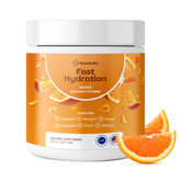 Rosabella Orange Electrolyte Powder jar for on-the-go hydration