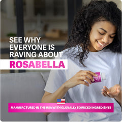 Rosabella Organic Beet Root Powder Capsules label showing organic, non-GMO quality.