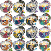 ROSIANS 16-pack soy wax candle set tin with assorted scents for home ambiance.