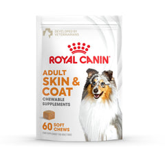 Royal Canin Skin & Coat Soft Chews promote a glossy coat and hydrated skin.