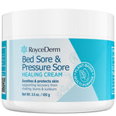 Roycederm bed sore cream tub for bedside care and discreet daily application.