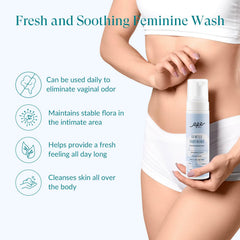 RPE Life foam close-up with soft lather for daily intimate cleansing.