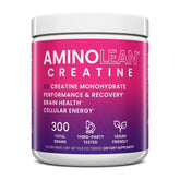AminoLean Creatine bottle demonstrates lean muscle tone benefits during workouts.
