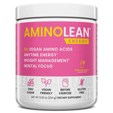 RSP NUTRITION AminoLean pink lemonade tub for a refreshing pre-workout energy boost.