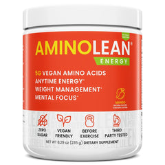 RSP NUTRITION AminoLean pre-workout mango powder tub for natural energy