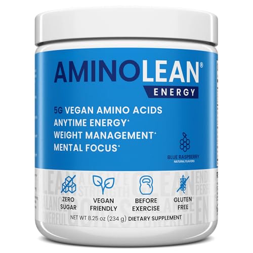 RSP Nutrition AminoLean pre-workout tub front view for clean energy and focus