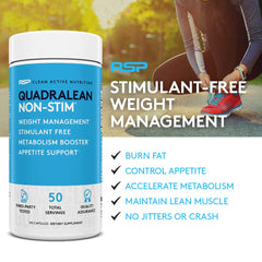 RSP QuadraLean label detail with transparent ingredient information