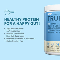 RSP NUTRITION TrueFit probiotic powder shown for digestion support