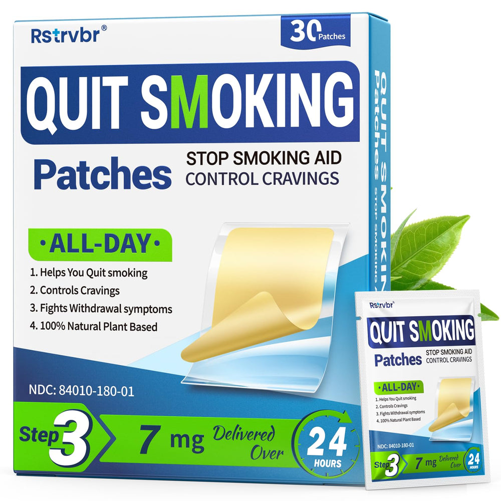 Rstrvbr Step 3 nicotine patch 7mg delivers steady 24-hour release for cravings