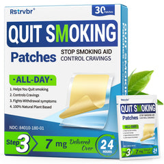 Rstrvbr Step 3 nicotine patch 7mg delivers steady 24-hour release for cravings