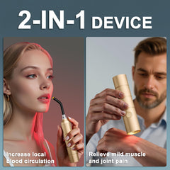 RubraVive Pain Therapy Light held in hand, ergonomic grip for precise application.