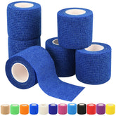 Ruby.Q 2-inch blue bandage wrap roll for secure, comfortable arm support.
