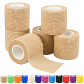 RUBY.Q 2-inch skin-color self-adhesive bandage wrap rolls laid out for quick fixes