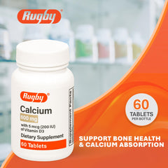 Rugby Calcium 600mg gluten-free tablets for bone health without gluten