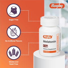 Rugby Laboratories melatonin bottle cap showing secure storage for freshness