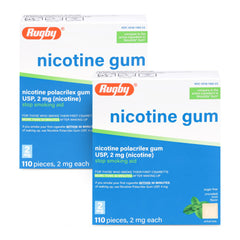 Rugby Laboratories mint nicotine gum pack shot for on-the-go craving relief.