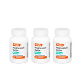 Rugby Labs magnesium oxide 400mg tablet closeup showing daily supplement use