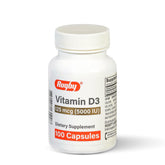 Rugby Laboratories Vitamin D3 5000 IU bottle for daily immune and bone support.
