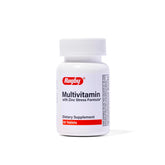 Rugby Multivitamin with Zinc Stress Formula bottle supports daily wellness for busy lifestyles.