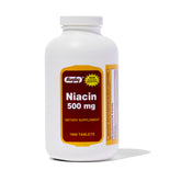Rugby Niacin 500mg bottle front with daily energy support potential