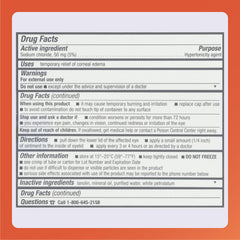 RUGBY ophthalmic ointment use instructions image indicating 0.25 inch application.