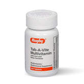 Rugby Tab-A-Vite bottle front view highlighting a complete daily multivitamin.