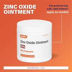 Rugby Zinc Oxide Ointment 20-percent ointment close-up highlights the protective formula.