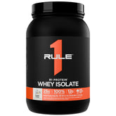 Rule 1 Protein Whey Isolate Vanilla Creme tub ready for a high-protein serving