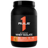 Rule 1 R1 Protein Whey Isolate scoop shows 25g protein per serving for recovery