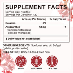 Rulviou Astaxanthin softgels pour showing easy daily dosing.