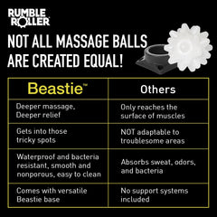 Rumble Roller Beastie Ball green with X-Firm bumps for deeper muscle relief