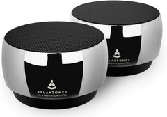 Rylaxtones meditation system closeup shows eight tone bowls for mindfulness