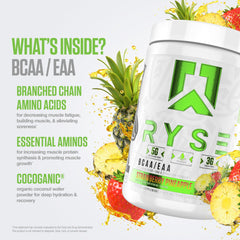RYSE BCAA EAA Powder coconut water hydration supporting electrolytes