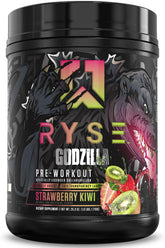RYSE Godzilla X Noel Deyzel pre-workout tub front for high-energy training.