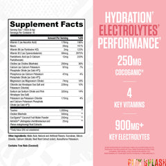 RYSE Hydration Pink Splash open packet ready to mix for fast hydration.
