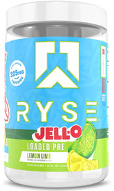 RYSE Loaded Pre-Workout powder jar front for a high-energy training session